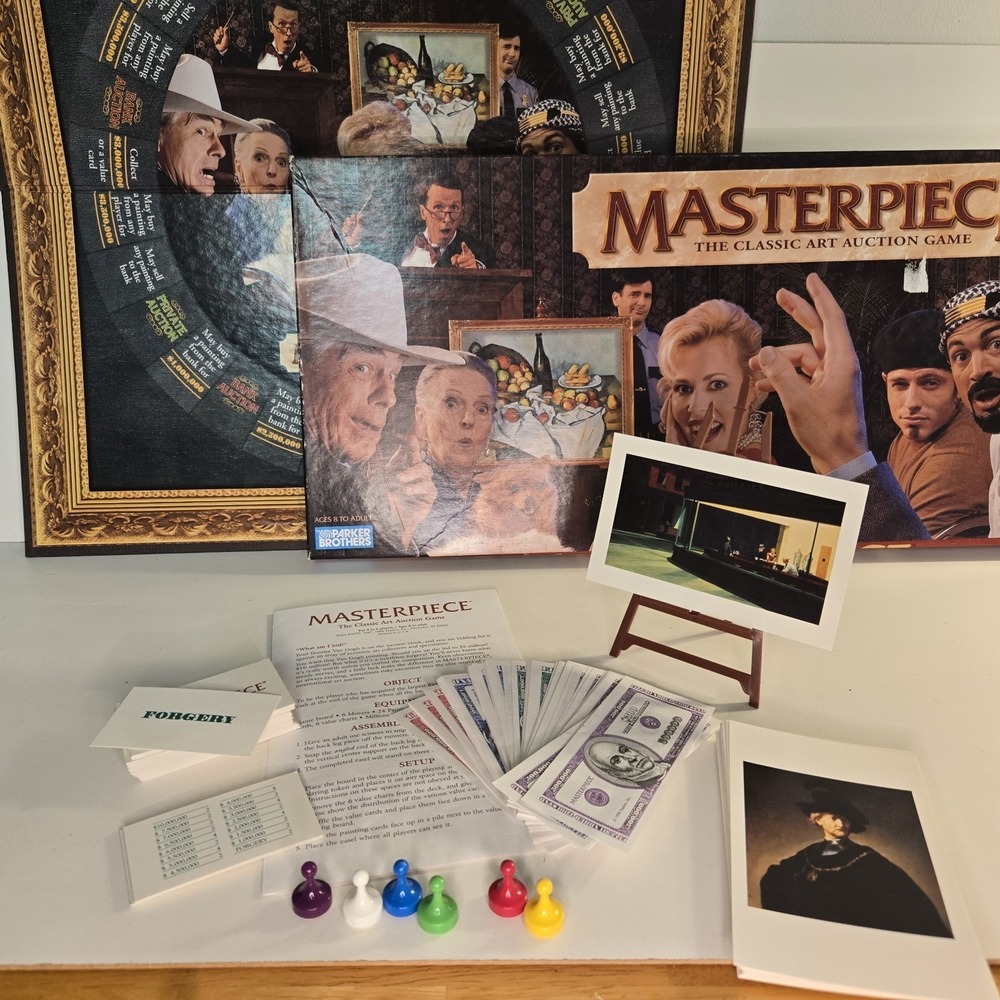 MASTERPIECE Family Board Game - Parker Brothers 1996 - COMPLETE